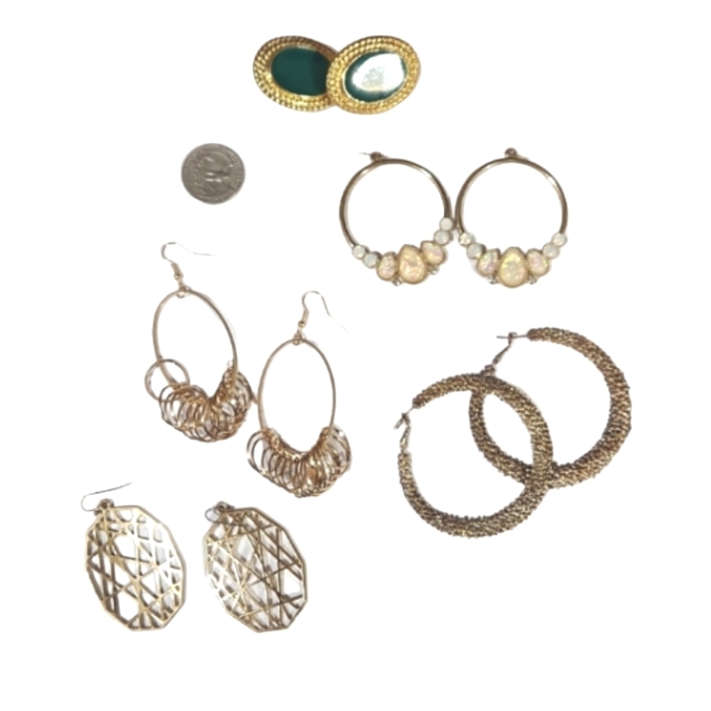 Vintage fashion earring lot 80s